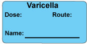 Varicella  Immunization Label