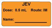 JEV Dose: 0.5 mL/Route: IM Vaccine Label