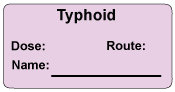 Typhoid  Immunization Label