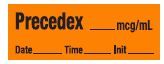 PRECEDEX ____mcg/mL - Date, Time, Init. Anesthesia Label