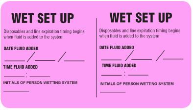 Wet Set Up Label