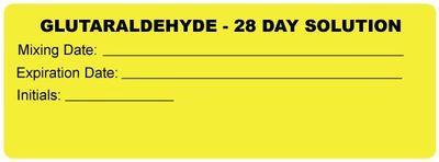 Glutaraldehyde - 28 Day Solution Label