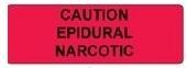 Caution Epidural Narcotic Label