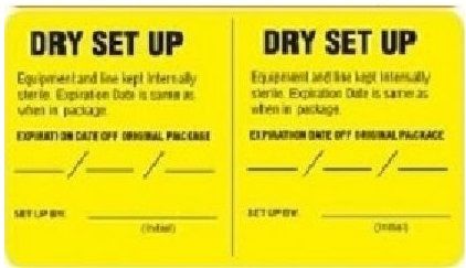 Dry Set Up Label