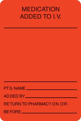 MEDICATION ADDED TO IV Label