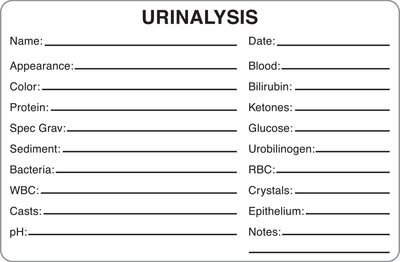 Urinalysis Labels