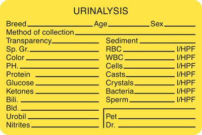 Urinalysis Labels