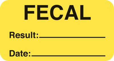 FECAL/RESULT/DATE Labels FECAL/RESULT/DATE Labels