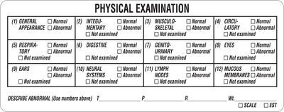 PHYSICAL EXAMINATION Labels PHYSICAL EXAMINATION Labels