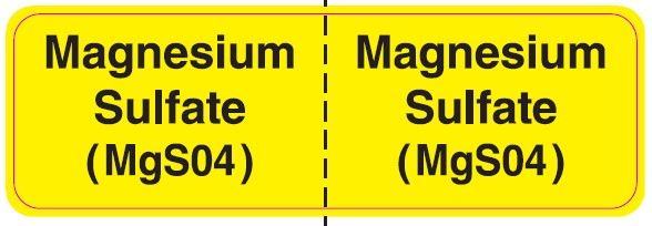 Magnesium Sulfate (MgS04) Label