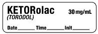 KETORolac (Toradol) 30 mg/mL - Date, Time, Init. Syringe Label