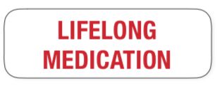 Lifelong Medication Label (Red/White) Lifelong Medication Label (Red/White)