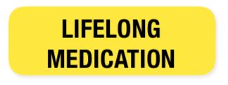 Lifelong Medication Label (Yellow) Lifelong Medication Label (Yellow)