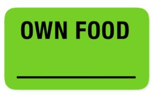 OWN FOOD ___ Label