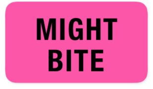 Might Bite Label