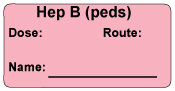 Hep B (peds)  Immunization Label