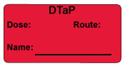 DTaP  Immunization Label