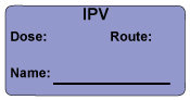 IPV  Immunization Label
