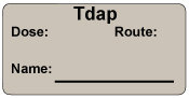 Tdap Vaccine Label