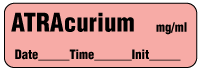 ATRAcurium mg/ml  - Date, Time, Init.