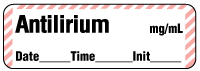 Antilirium mg/mL - Date, Time, Init.