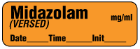 Midazolam (VERSED) mg/ml - Date, Time, Init.