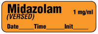 Midazolam (VERSED) 1 mg/ml - Date, Time, Init.