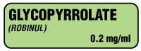 Glycopyrrolate (Robinul) 0.2 mg/ml