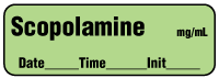 Scopolamine  mg/mL  -  Date, Time, Init.