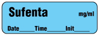 Sufenta mg/ml - Date, Time, Init. Anesthesia Label