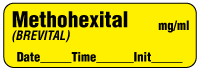 Methohexital (BREVITAL)  mg/mL  - Date, Time, Init.