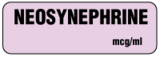 NEOSYNEPHRINE mcg/ml Anesthesia Label