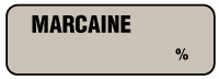 Marcaine % Anesthesia Label