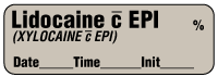 Lidocaine c EPI  % (XYLOCAINE c EPI) - Date, Time, Init. Anesthesia Label