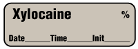 Xylocaine % - Date, Time, Init.