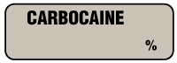 CARBOCAINE % Anesthesia Label