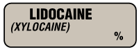 LIDOCAINE (XYLOCAINE) %