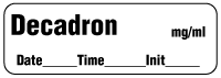 Decadron mg/ml - Date, Time, Init.