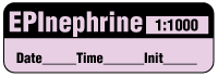 EPInephrine 1:1000 - Date, Time, Init.