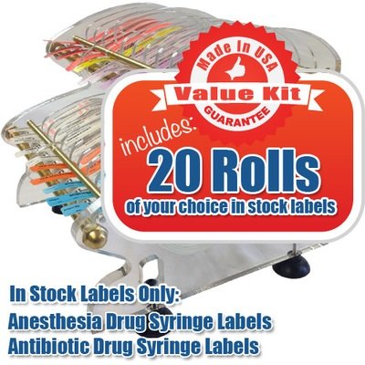 Value Kit (20 Roll) ARGO Double Tier Desktop Label Dispenser Value Kit (20 Roll) ARGO Double Tier Desktop Label Dispenser