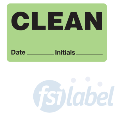CLEAN - Date ___  Initials ___
