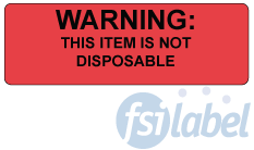 Warning: This Item Is Not Disposable