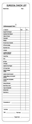 Surgical Checklist - Contact for Quote