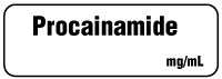 Procainamide mg/mL Anesthesia Label