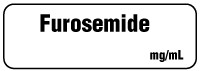 Furosemide mg/mL Anesthesia Label