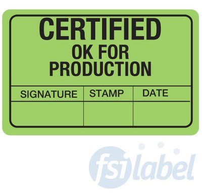 Certified Ok for Production