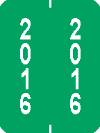 System 3400-20YR Year Code Labels (2016)