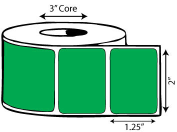 2" x 1.25" Thermal Transfer Label (Dark Green)