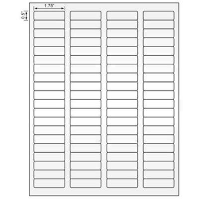 1.75" x 0.5" Laser Sheet Labels (Blank)