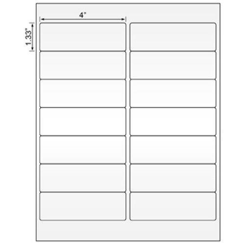 4" x 1.33" Laser Sheet Labels (Blank)